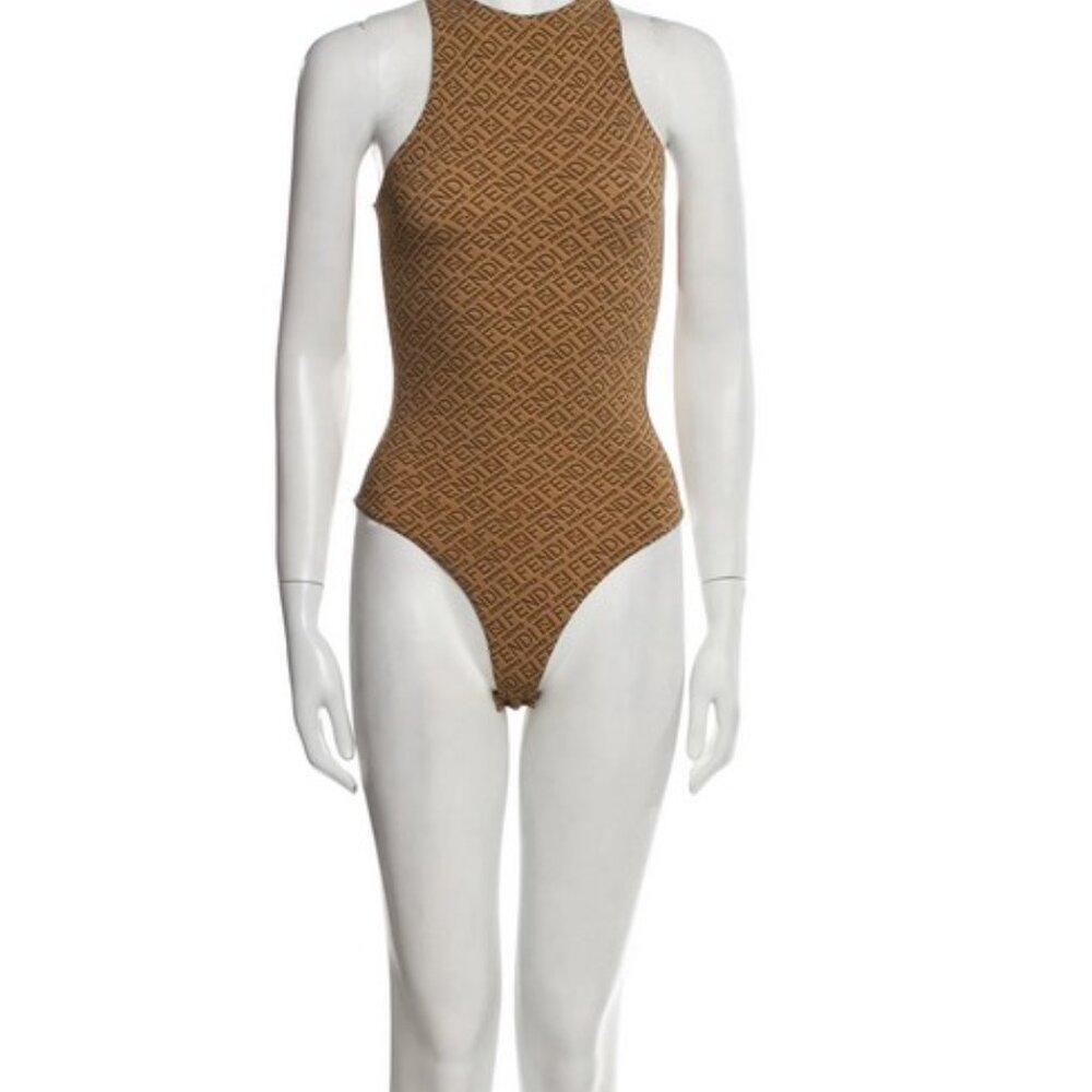 Fendi x Skims Printed Crew Neck Bodysuit